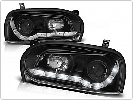 Přední světlomety, světla, lampy Volkswagen Golf 3, 1992-1998, LED Daylight, černé black LPVW43