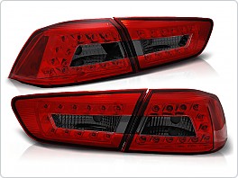 Zadní světla, lampy LED Mitsubischi Lancer 8, 2008-2011, kouřové, červené LDMI05