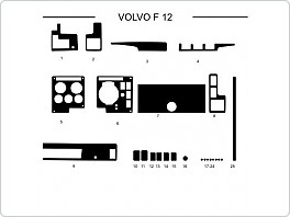 Dekor interiéru Volvo F12, tmavý mahagon