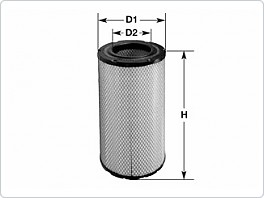 Vzduchový filtr Clean MA427, válec 153/90x216,5 mm