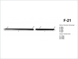 Boční ochranné lišty dveří 96+62cm