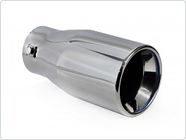 Koncovka výfuku UNI, kulatá 102mm tmavý chrom