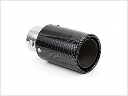Koncovka výfuku UNI, kulatá 76mm, carbon