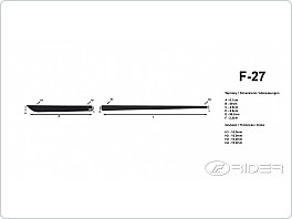Boční ochranné lišty dveří 96+60cm
