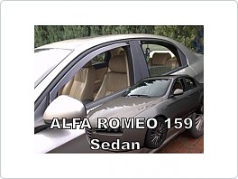 Plexi ofuky oken, deflektory, Alfa Romeo 159, 2011- přední + zadní pro sedan