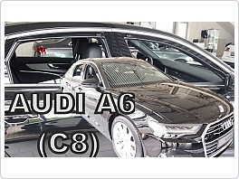 Plexi ofuky oken, deflektory, Audi A6, 2018- přední + zadní sedan