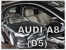 Plexi ofuky oken, Audi A8, 2018- deflektory, přední + zadní