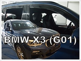 Plexi ofuky oken, deflektory, BMW X3 G01, 2017- přední + zadní