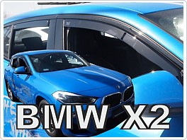 Plexi ofuky oken, deflektory, BMW X2 F39, 2017- přední + zadní
