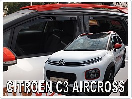 Plexi ofuky oken, deflektory, Citroen C3 Aircross 2017- přední + zadní