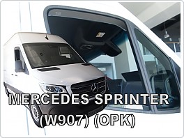 Plexi ofuky oken, deflektory, Mercedes Sprinter 2018- krátké horní OPK
