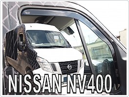 Plexi ofuky oken, deflektory, Nissan NV400 2011- přední dlouhé slim