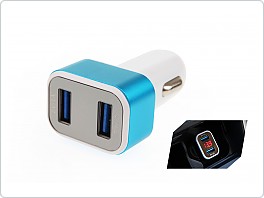 Nabíječka do auta 2 USB + tester baterie Test-04