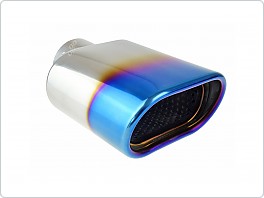 Koncovka výfuku, nerez žíhaná, oválná 122x68mm