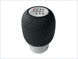 Hlavice řadící páky Gear 1, AL/kůže, 2x emblém řazení