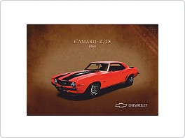 Plechová cedule Chevrolet Camaro Z28 1969, 20x30cm