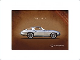 Plechová cedule Chevrolet Corvette, 20x30cm