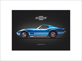 Plechová cedule Chevrolet Corvette, 20x30cm