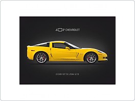 Plechová cedule Chevrolet Corvette Z06 GTI, 20x30cm