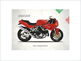 Plechová cedule moto Ducati 900 Supersport, 20x30cm