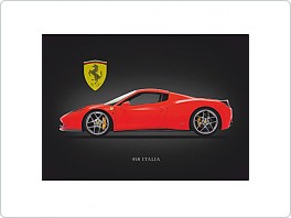 Plechová cedule Ferrari 458 Italia, 20x30cm