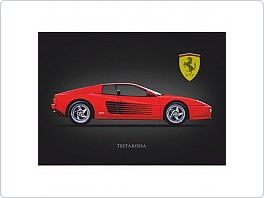 Plechová cedule Ferrari Testarossa, 20x30cm