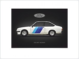 Plechová cedule Ford Escort RS200, 20x30cm