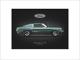 Plechová cedule Ford Mustang Shelby GT 390 Fastback, 20x30cm