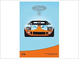 Plechová cedule Ford GT40, 20x30cm
