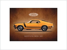 Plechová cedule Ford Mustang Boss 302, 20x30cm