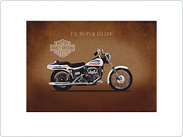 Plechová cedule moto Harley Davidson FX Super Glide, 20x30cm