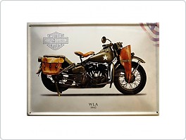 Plechová cedule Harley Davidson WLA 1942, 20x30cm