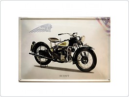 Plechová cedule moto Indian Scout, 20x30cm