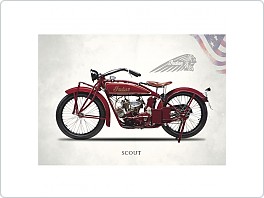 Plechová cedule moto Indian Scout, 20x30cm