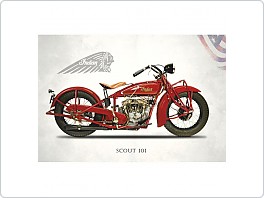 Plechová cedule moto Indian Scout 101, 20x30cm