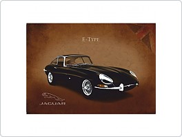 Plechová cedule Jaguar E-type, 20x30cm