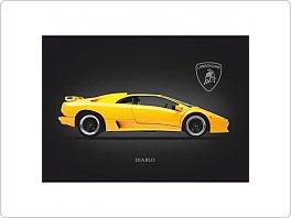Plechová cedule Lamborghini Diablo, 20x30cm
