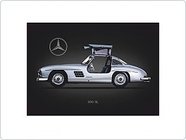 Plechová cedule Mercedes Benz 300 SL, 20x30cm