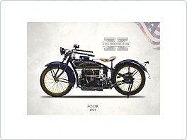 Plechová cedule moto Excelsior Hendersen Four 1925, 20x30cm