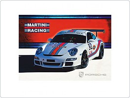 Plechová cedule, Porsche Martini Racing, 20x30cm