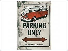 Plechová cedule, Volkswagen T1 Parking Only, 20x30cm