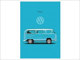 Plechová cedule, Volkswagen T2, 20x30cm