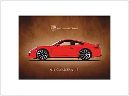 Plechová cedule, Porsche Carrera 4S, 20x30cm