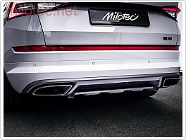Škoda Kodiaq RS, Difuzor zadního nárazníku Milotec, černý lesklý 