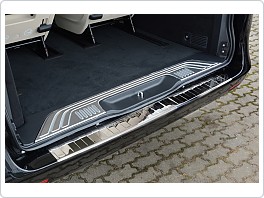 Kryt zadního nárazníku, NEREZ AVISA, MERCEDES V-CLASS 2014- (W447, CHROM)