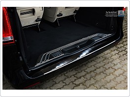 Kryt zadního nárazníku, NEREZ AVISA, MERCEDES V-CLASS 2014- (W447, TMAVÁ)