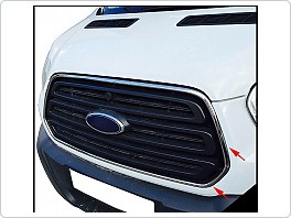 Nerez - chrom rámeček kolem přední masky Ford Transit IV, 2014-2019