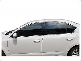Nerez chrom lišty kolem oken dveří, Škoda Octavia III, 5dv., liftback, 2013-