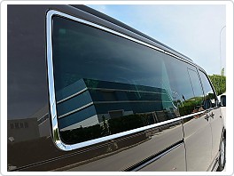 Nerez chrom lišty oken, Volkswagen Transporter T5 - SWB, 2003-2010