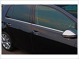 Nerez chrom lišty spodní hrany oken, Volkswagen Golf VII, 5dv., hatchback, 2013-